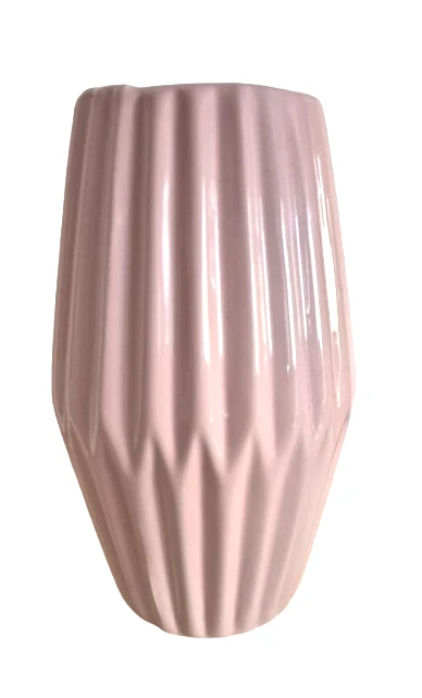 Jarrón para flores rosa